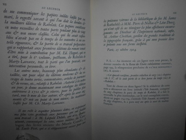 Les éditions de RABELAIS de 1532 à 1711 catalogue raisonné