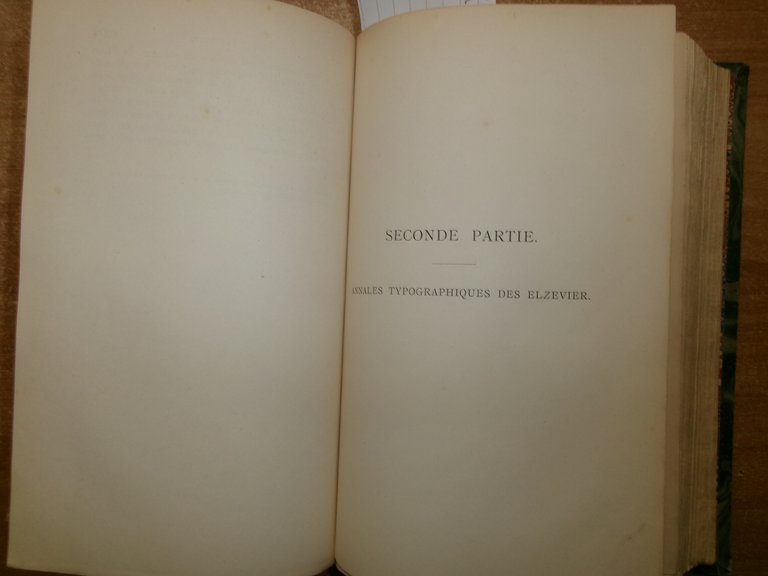 LES ELZEVIER histoire et Annales Typographique par Alphonse Willems 1880