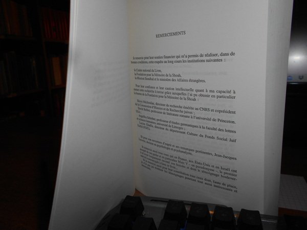 Les Enfants du Silence et de la RECONSTRUCTION. La Shoa …