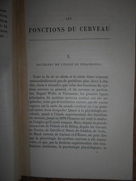 Les Fonctions du Cerveau doctrines de l' école de Strasbourg. …