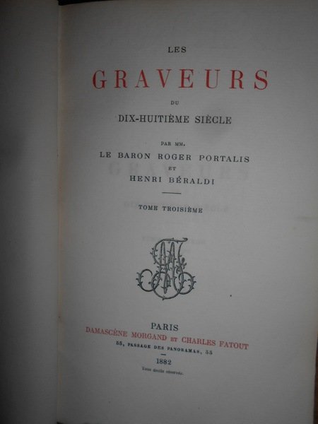 Les GRAVEURS du Dix-Huitième Siècle