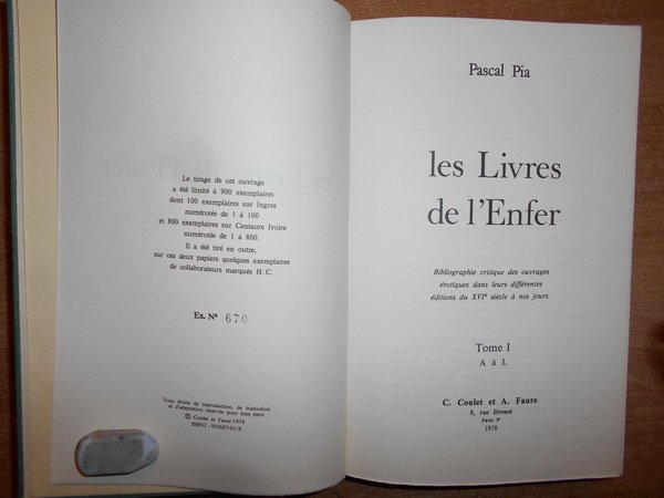 Les Livres de l' Enfer. Bibliographie critique des ouvrages érotiques …