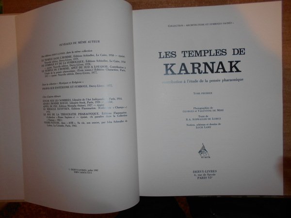 Les Temples de KARNAK contribution à l' étude de la …