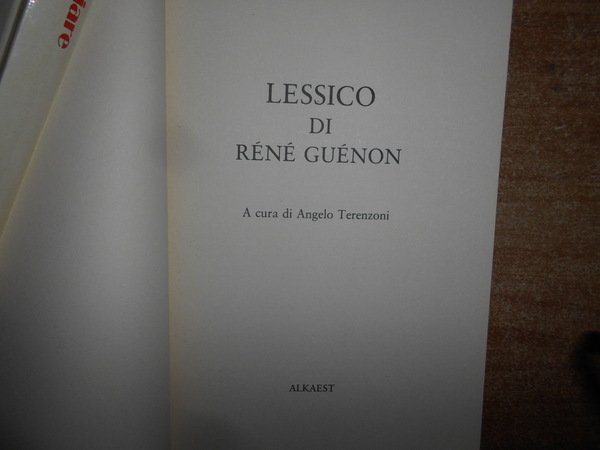 LESSICO di René Guénon