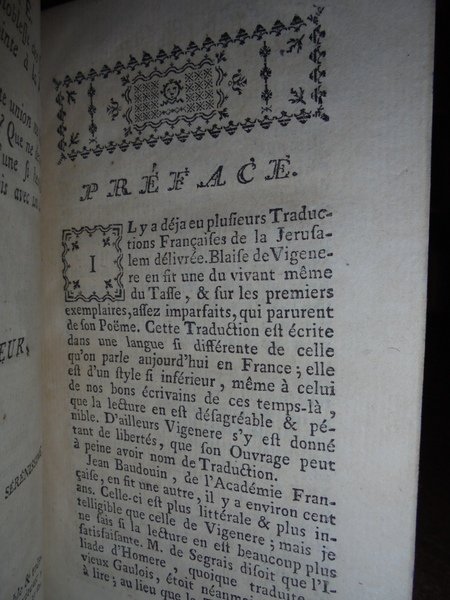 (Letteratura) TASSO, Torquato. Jerusalem délivrée. (Gerusalemme Liberata)