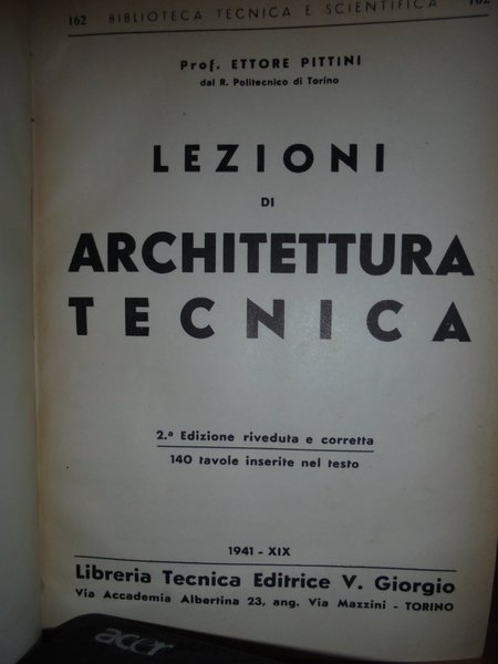 Lezioni di Architettura tecnica