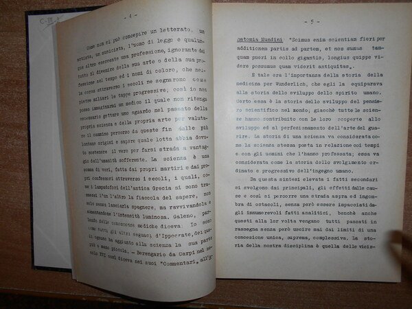 Lezioni di storia della medicina (Bologna, anni accademici 1931-'32, '32-'33, …