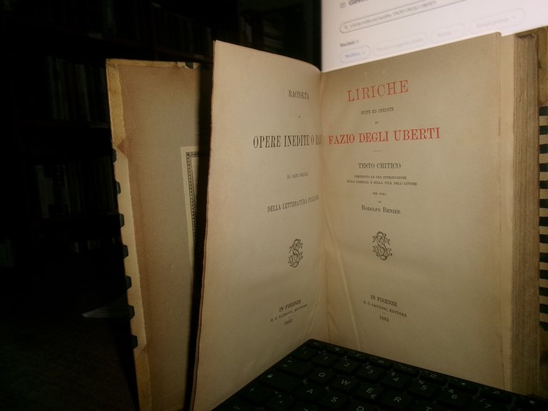 Liriche edite ed inedite. FAZIO DEGLI UBERTI 1883 | Immagine Gallery 5