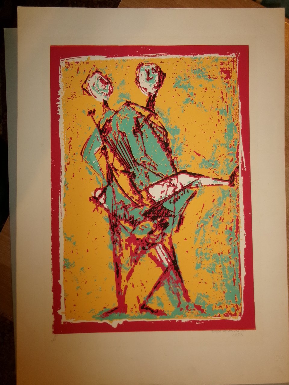 Litografia firmata e numerata (n° 24 di 50) di ENZO …