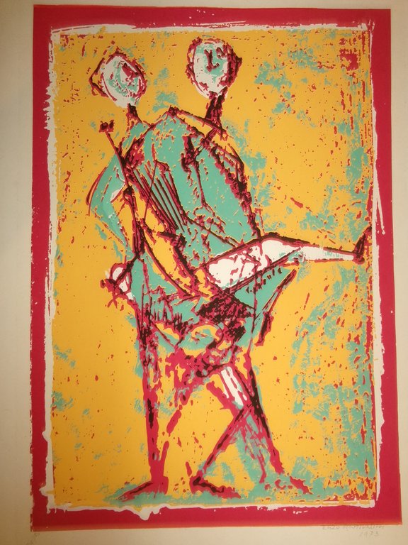 Litografia firmata e numerata (n° 24 di 50) di ENZO …