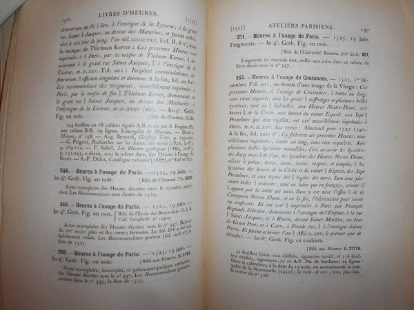 LIVRES D' HEURES Imprimés au XV et au XVI Siècle …