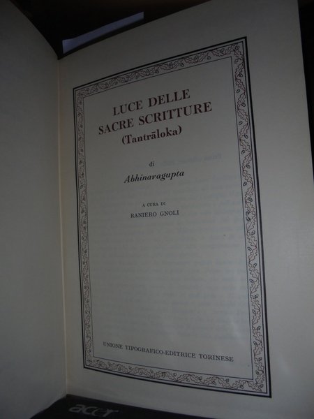 Luce delle sacre scritture (Tantrāloka) di Abhinavagupta