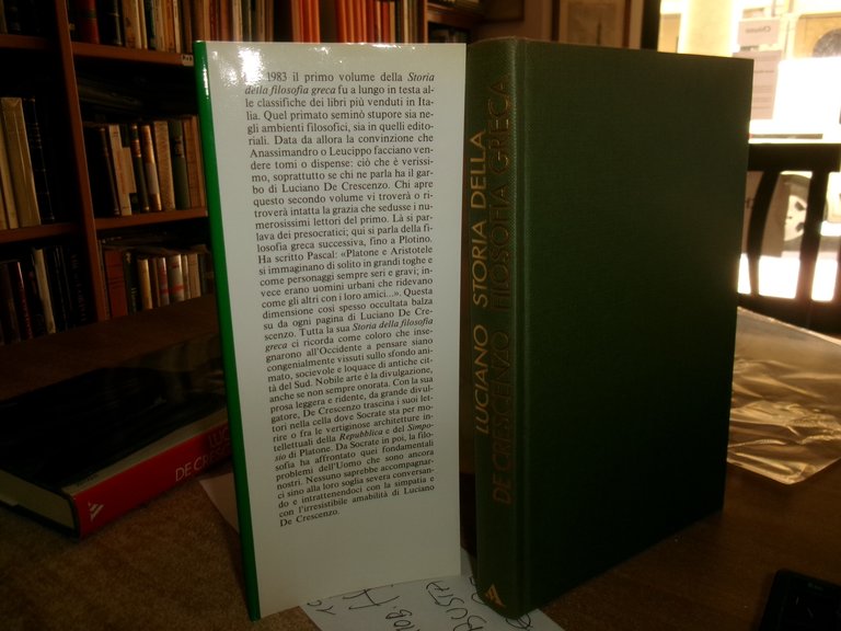 LUCIANO DE CRESCENZO. Storia della filosofia greca... 1983 - 1986 | Immagine Gallery 5