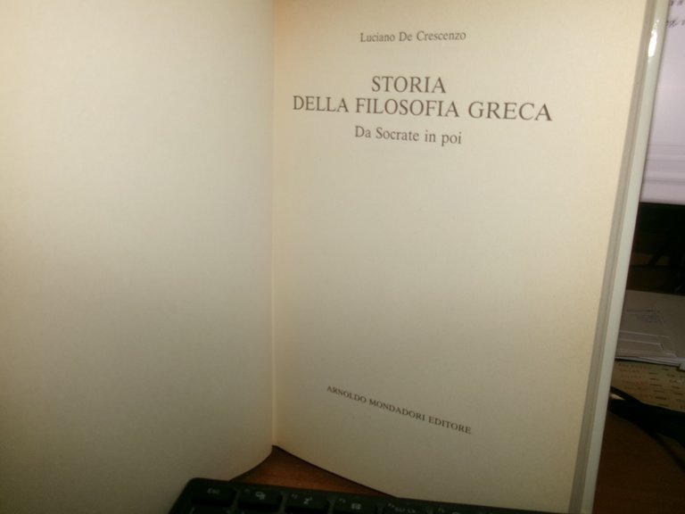 LUCIANO DE CRESCENZO. Storia della filosofia greca... 1983 - 1986 | Immagine Gallery 6