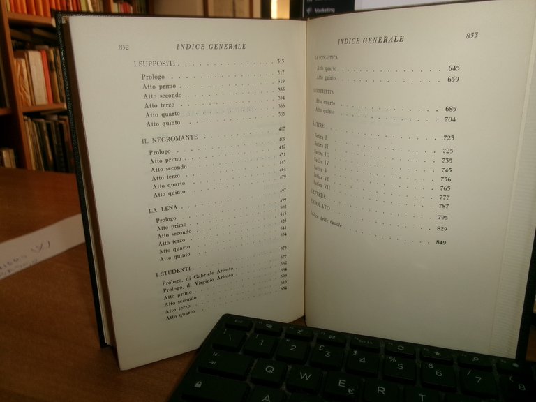 LUDOVICO ARIOSTO. OPERE MINORI... a cura di Aldo Vallone 1964