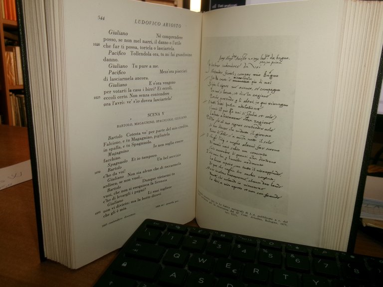 LUDOVICO ARIOSTO. OPERE MINORI... a cura di Aldo Vallone 1964