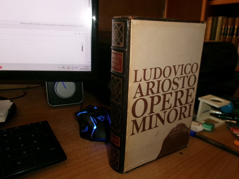 LUDOVICO ARIOSTO. OPERE MINORI... a cura di Aldo Vallone 1964