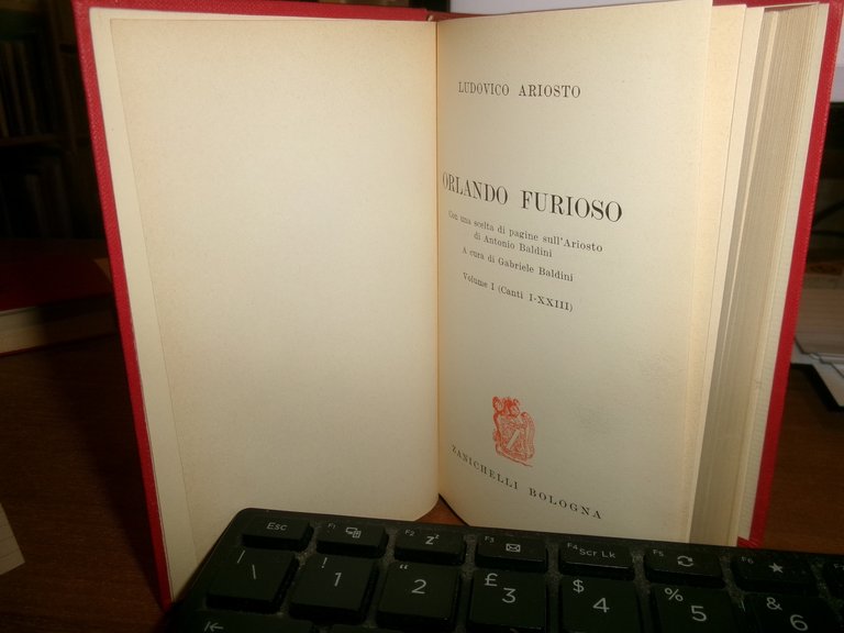 LUDOVICO ARIOSTO. ORLANDO FURIOSO - Bologna, Zanichelli, 1964