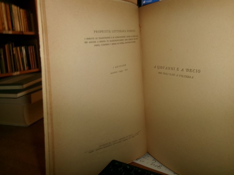LUIGI PESCETTI. D' ANNUNZIO e VOLTERRA 1943