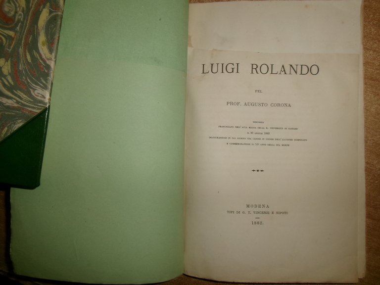 Luigi Rolando pel Prof. Augusto Corona. Discorso pronunciato nell' Aula …
