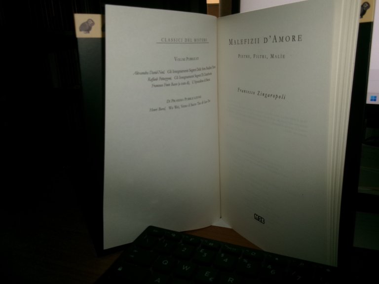 MALEFIZII D' AMORE. Pietre, Filtri , Malìe. FRANCESCO ZINGAROPOLI 1998