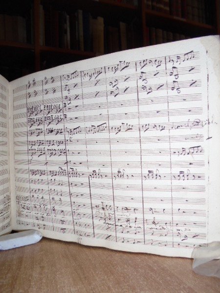 Manoscritto musicale di Domenico Lapolla. Dixit 4 voci e orchestra