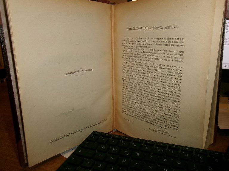 Manuale di SEMEIOTICA MEDICA. Umberto Carpi De Resmini 1946