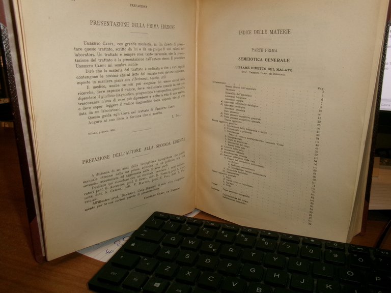 Manuale di SEMEIOTICA MEDICA. Umberto Carpi De Resmini 1946