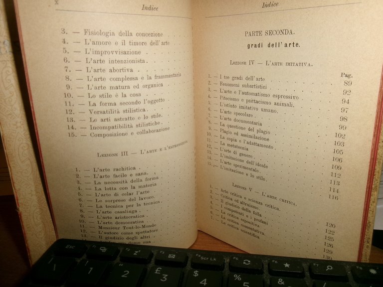 MARIO PILO. ESTETICA Lezioni sull' Arte. HOEPLI, 1907