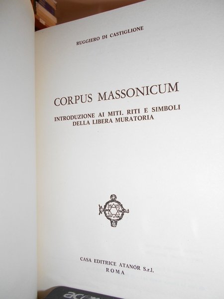 (Massoneria) CORPUS MASSONICUM