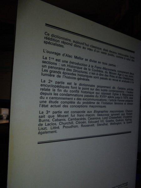 (Massoneria) DICTIONNAIRE de la Franc-Maçonnerie et des Francs-Maçons