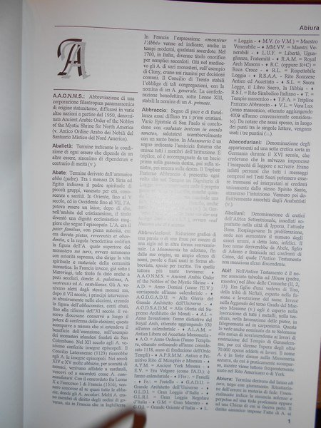 (Massoneria) Moderno Dizionario Massonico