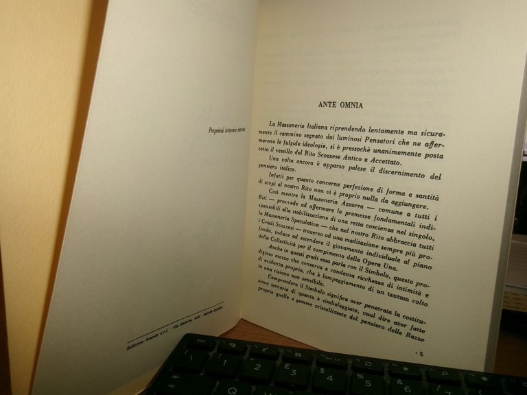 (Massoneria) UMBERTO GOREL PORCIATTI. SIMBOLOGIA MASSONICA Gradi Scozzesi 1981