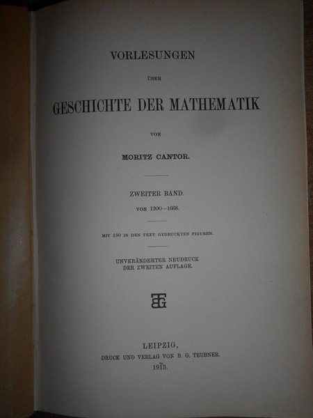 (Matematica) Vorlesungen über Geschichte der Mathematik