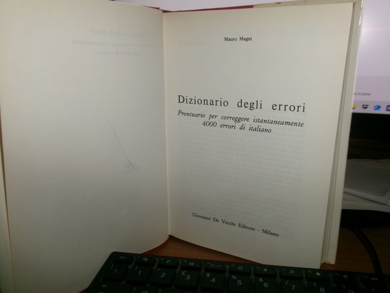 MAURO MAGNI. Dizionario degli ERRORI prontuario per correggere...4000 errori