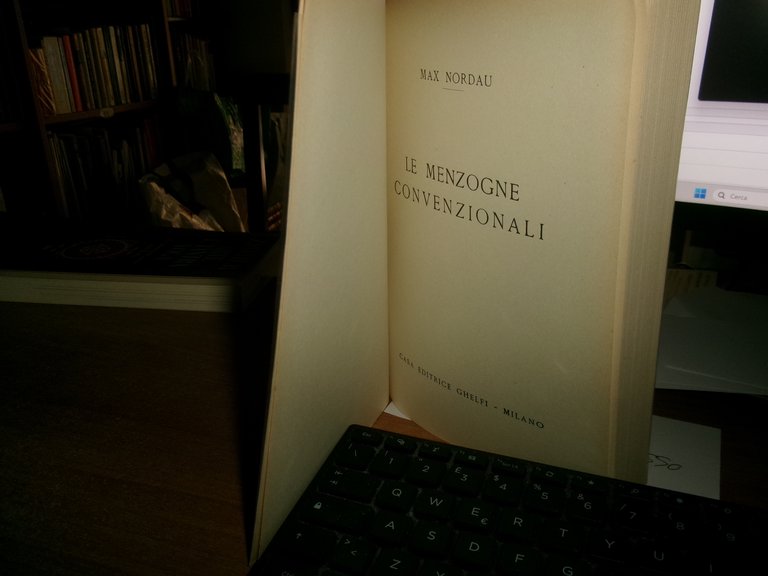 MAX NORDAU. Le Menzogne convenzionali 1956