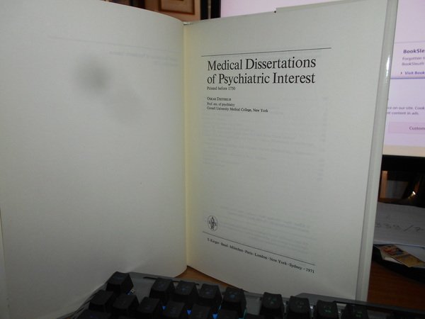 Medical Dissertations of Psychiatric Interest