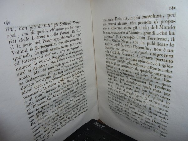 Memorie Istoriche di Letterati Ferraresi Opera postuma di Giannandrea Barotti