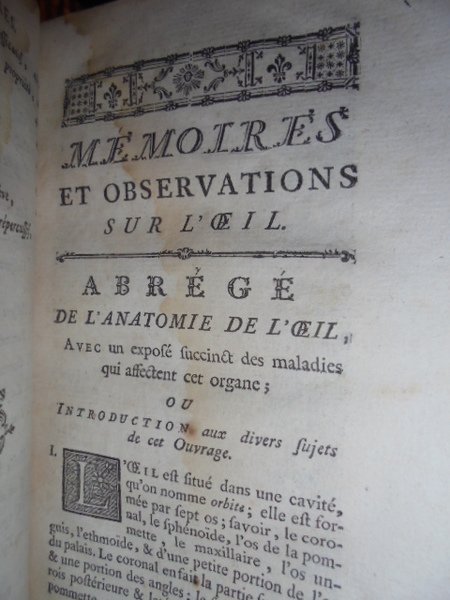 Mémories et observations anatomiques, physiologiques et physiques sur l' oeil, …