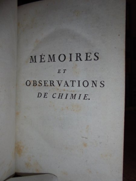 Mémories et observations de chimie. Pour servir de suite aux …