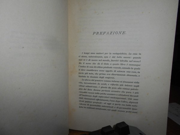 METAPSICHICA Moderna. Fenomeni medianici e problemi del subcosciente