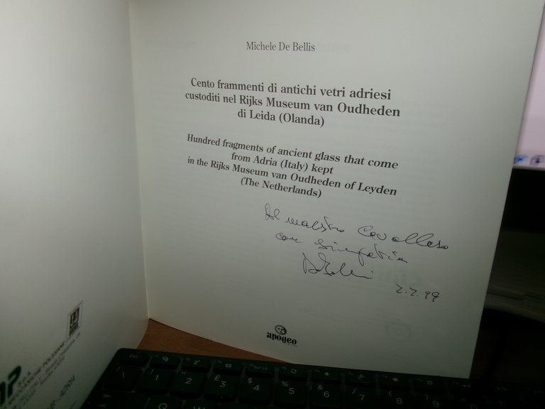 Michele DE Bellis. Cento frammenti di antichi vetri adriesi custoditi …