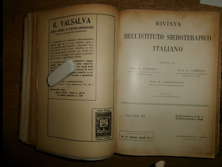 MISCELLANEA di numerosi estratti/opuscoli riguardanti l' APPARATO RESPIRATORIO