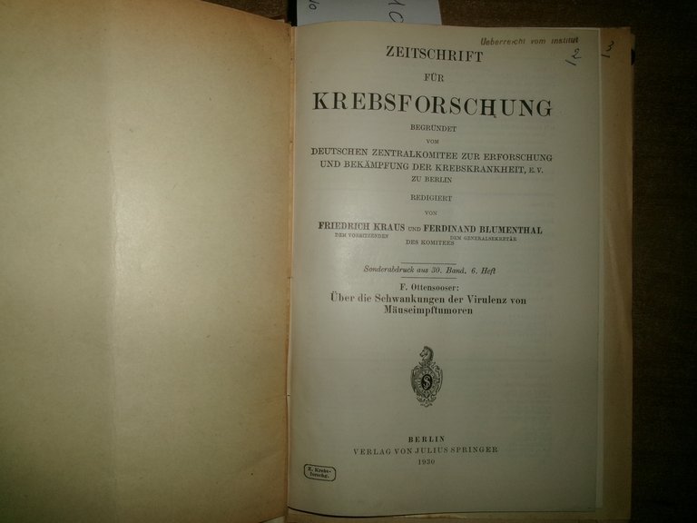 MISCELLANEA di numerosi estratti/opuscoli riguardanti le malattie infettive 1930