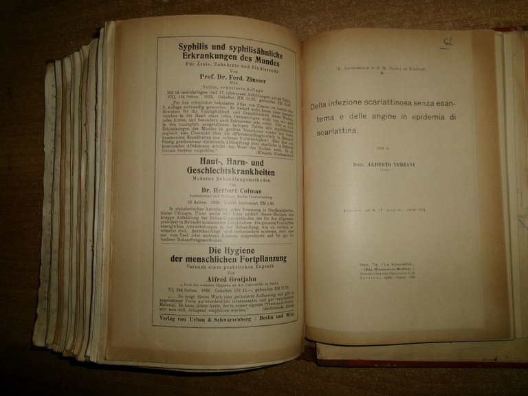 AA. VV. Miscellanea di numerosi opuscoli/estratti infezioni; immunità; serologia 1907/25
