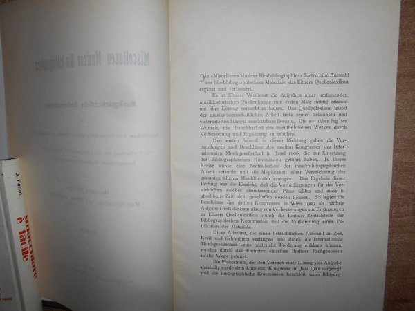 Miscellanea Musicae Bio-bibliographica : Musikgeschichtliche Quellennachweise als Nachträge und Verbesserungen …