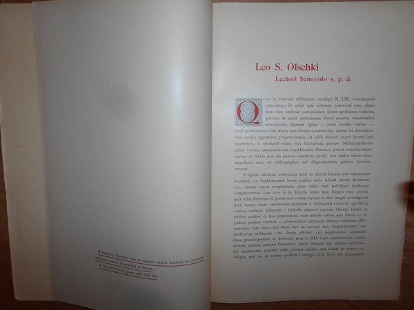 MONUMENTA TYPOGRAPHICA. Catalogus LVII