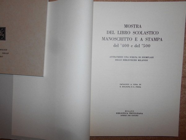 Mostra del Libro Scolastico Manoscritto e a Stampa del '400 …