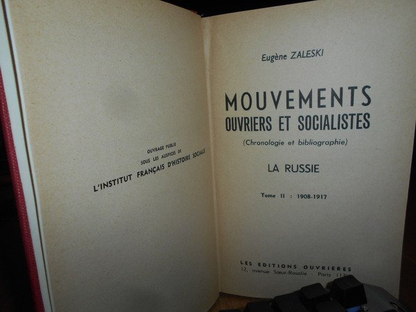 MOUVEMENTS OUVRIERS ET SOCIALISTES. LA RUSSIE.