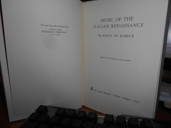 MUSIC OF THE ITALIAN RENAISSANCE